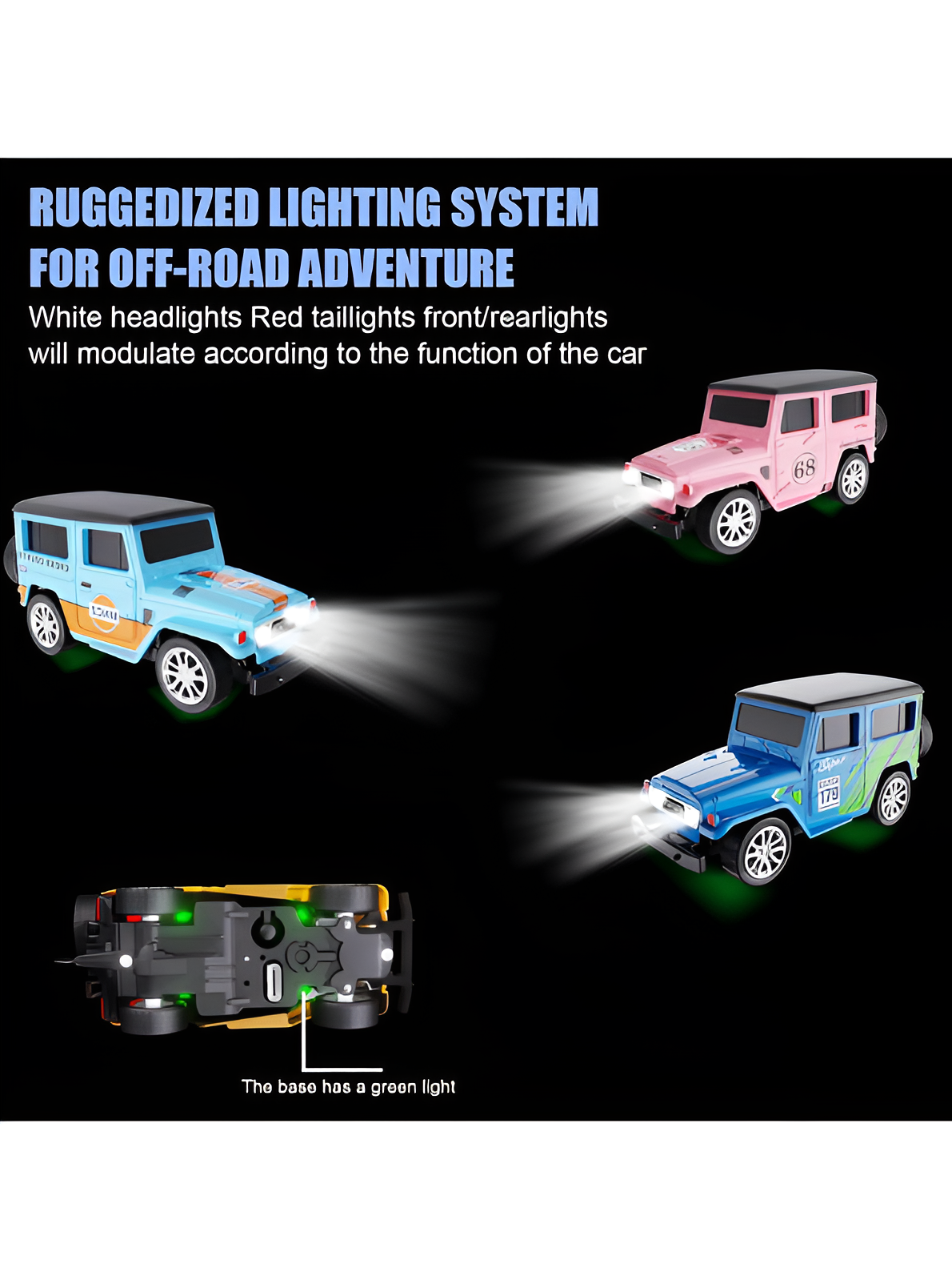 Mini 1:64 Scale RC Off-Road Land Cruiser Toy Car in 2 color