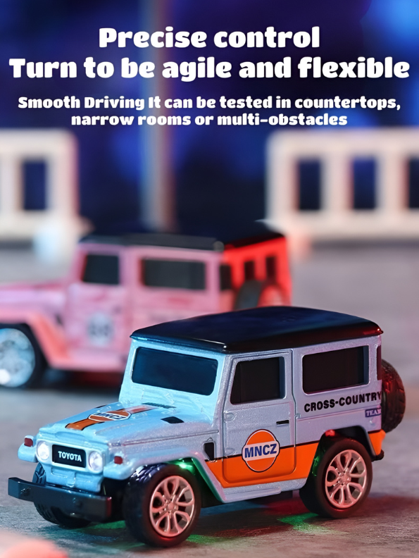 Mini 1:64 Scale RC Off-Road Land Cruiser Toy Car in 2 color