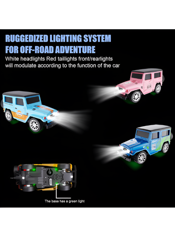 Mini 1:64 Scale RC Off-Road Land Cruiser Toy Car in 2 color