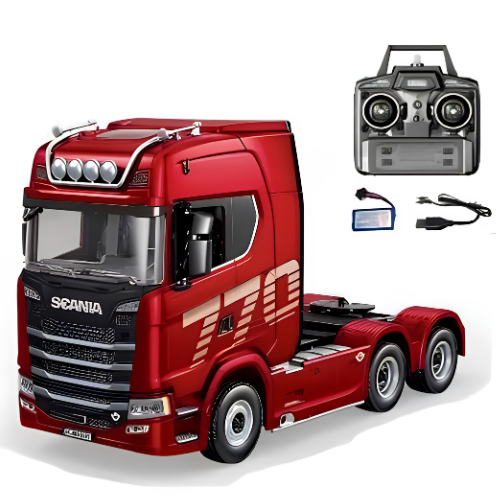 Huina 1501A 1:18 Scania 770 S V8 RC Tractor Truck | 19-Channel 2.4GHz Remote Control Semi Truck with LED Lights & Rechargeable Battery (RTR)