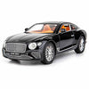 Joy Junction Bentley Cont Smoke 1:24 Scale Die-Cast Luxury Coupe Model with Sound & Light – Pull Back Metal Car Toy (Black)