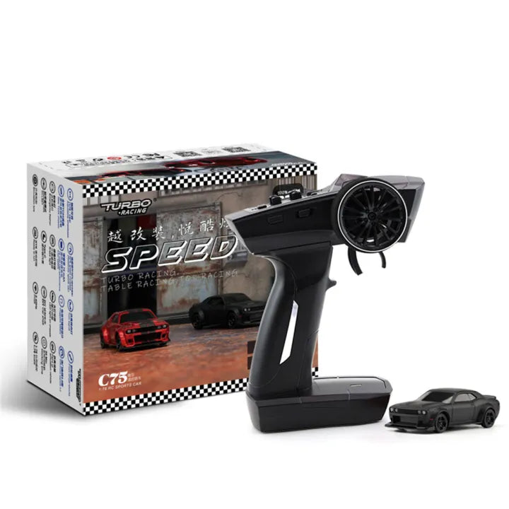 Turbo Racing C75 RTR 1/76 2.4G RWD Mini RC On-Raod Car with LED Lights