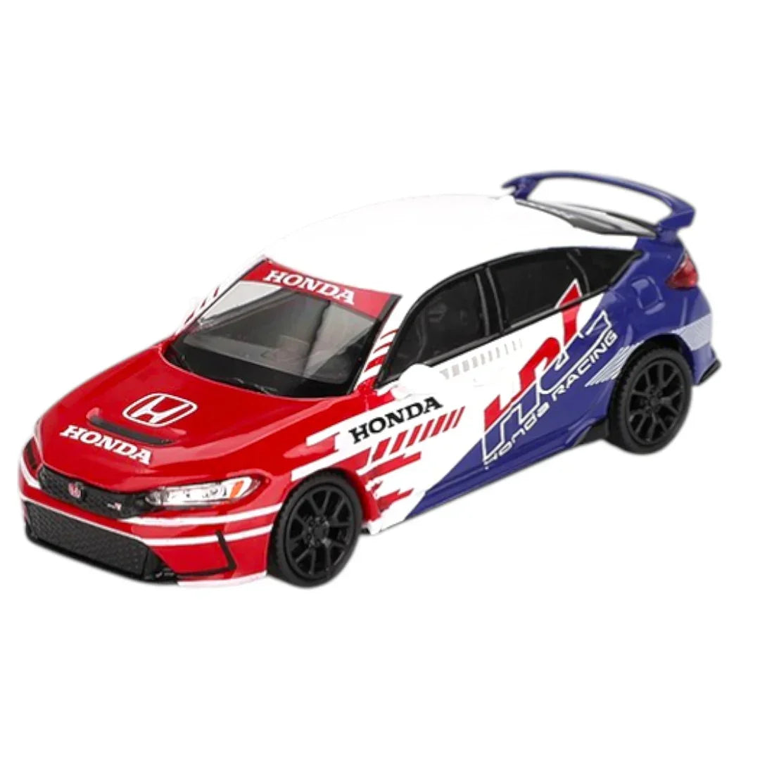 MINI GT 1:64 4-Car Die-Cast Model Set – Porsche 911 GT3 R Skeleton Rexy, Mazda AZ-1 LB40 PILOT, Lancia Stratos HF #4 & Honda Civic Type R HRC Pace Car