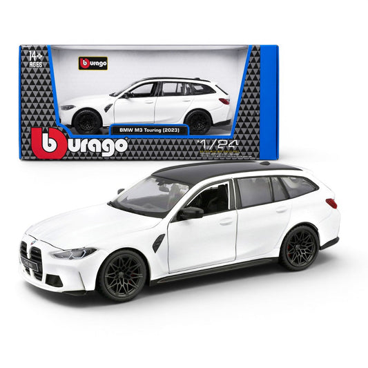 Bburago 1:24 BMW M3 Touring (2023) White Die-Cast Model Car – Premium Collectible