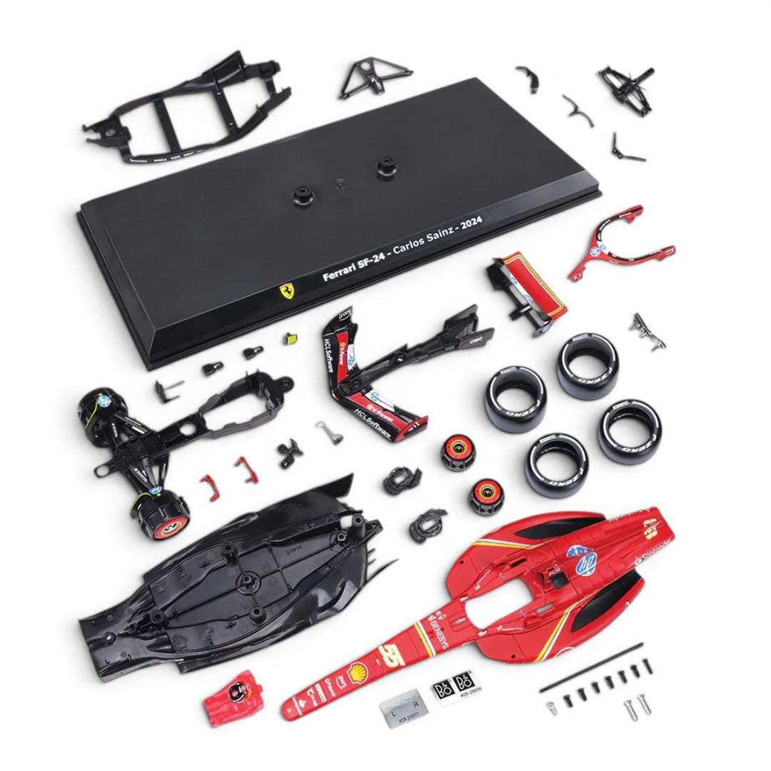 Bburago 1:24 Ferrari SF-24 #55 Carlos Sainz F1 Model Kit (2024) | Formula 1 Collectible Model
