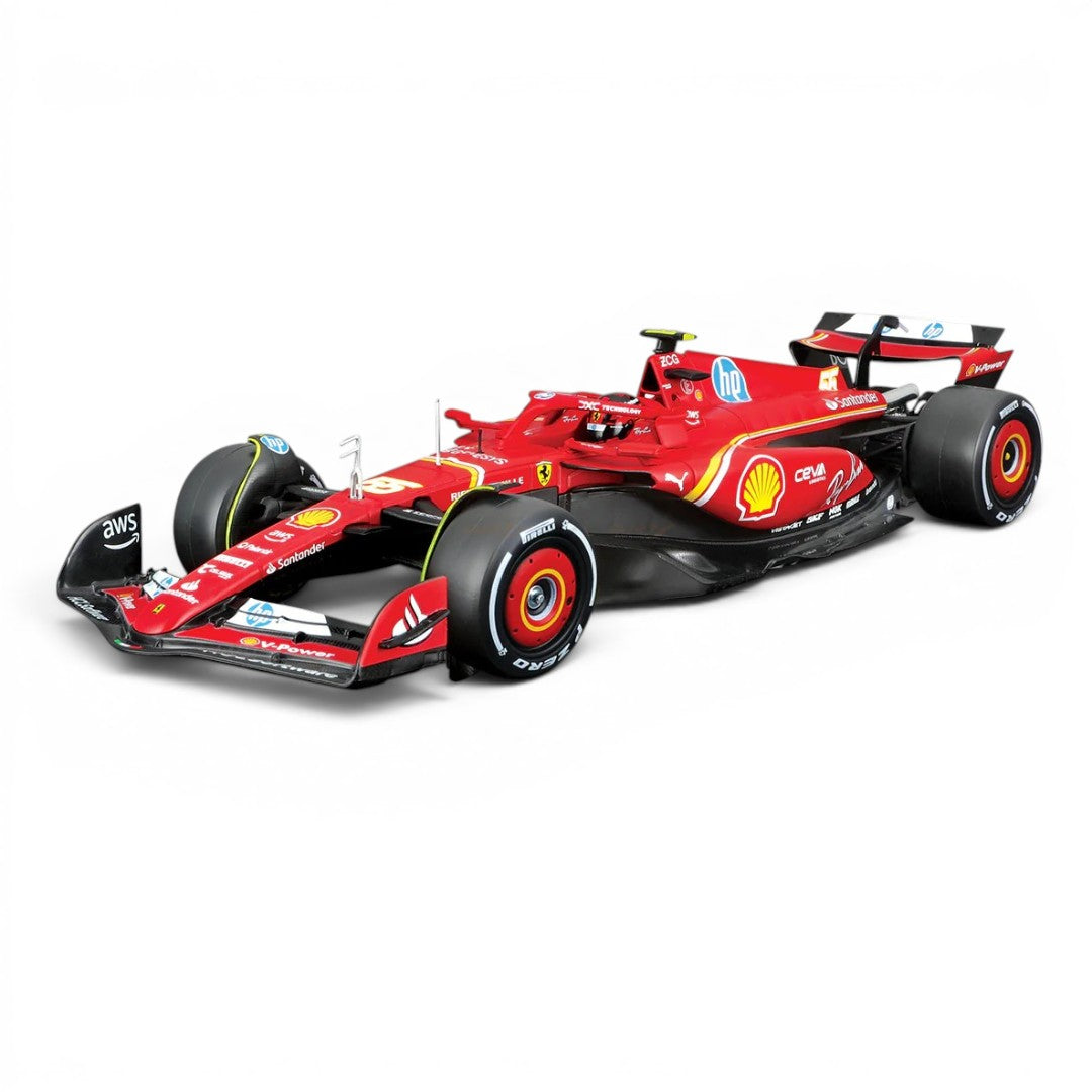 Bburago 1:24 Ferrari SF-24 #55 Carlos Sainz F1 Model Kit (2024) | Formula 1 Collectible Model