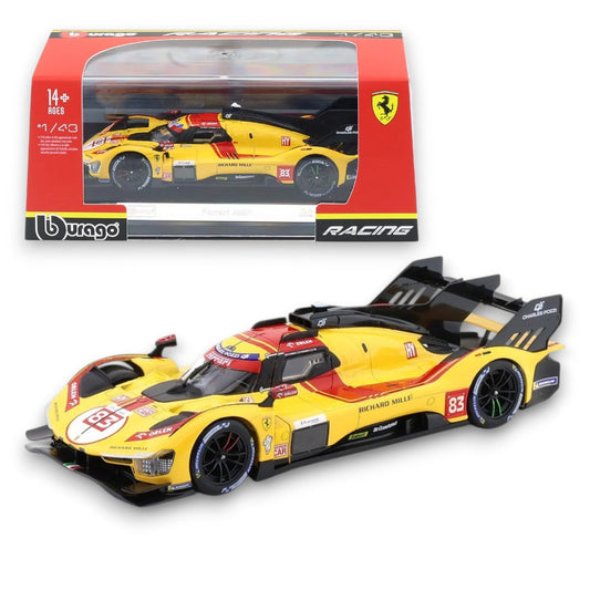 Bburago Ferrari 499P #83 Le Mans Hypercar 1:43 Die-Cast Model Car | Racing Series Collectible