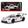 Bburago Porsche 911 RSR #911 1:24 Die-Cast Model Car | White Racing Edition | Premium Collectible