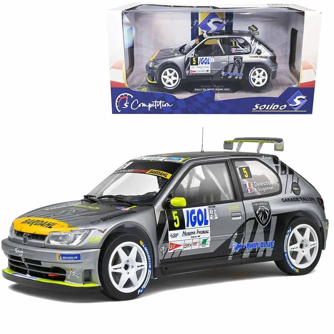 Solido 1:18 Peugeot 306 Maxi – Rally du Mont Blanc 2021 #5 Delecour | Diecast Rally Car Model