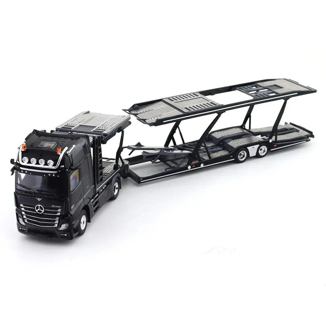 GCD 1:64 Silver AMG Actros Gigaspace 4x2 Trailer Truck Model Diecast Metal Car