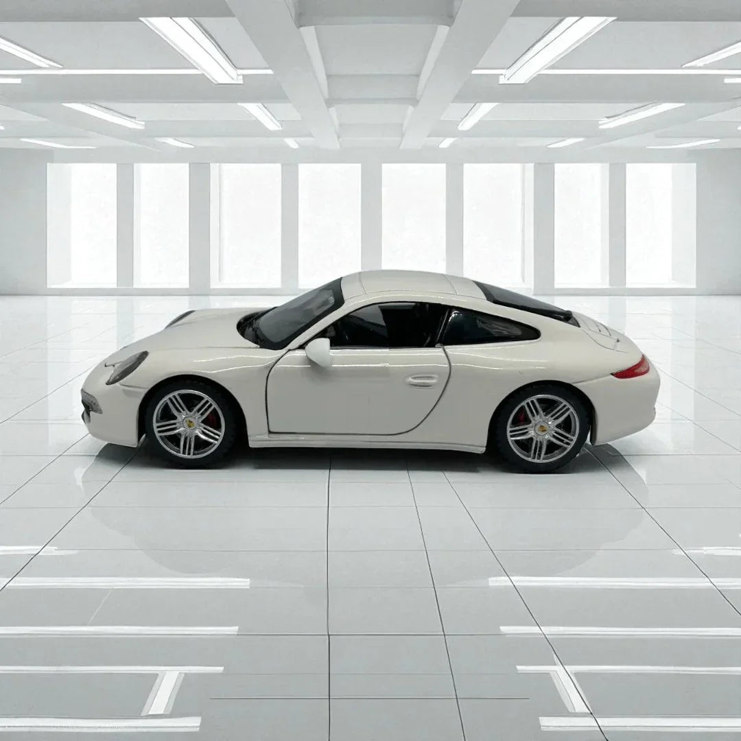 Rastar 1:24 Porsche 911 Carrera S Diecast Model – White | Openable Doors, Premium Collectible Car (56200)