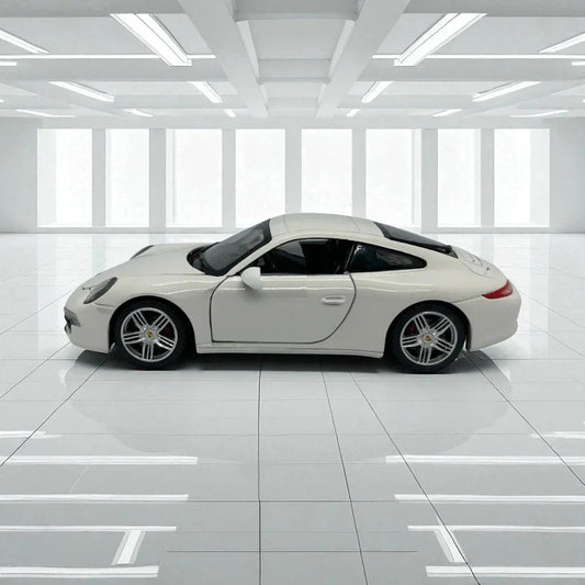 Rastar 1:24 Porsche 911 Carrera S Diecast Model – White | Openable Doors, Premium Collectible Car (56200)