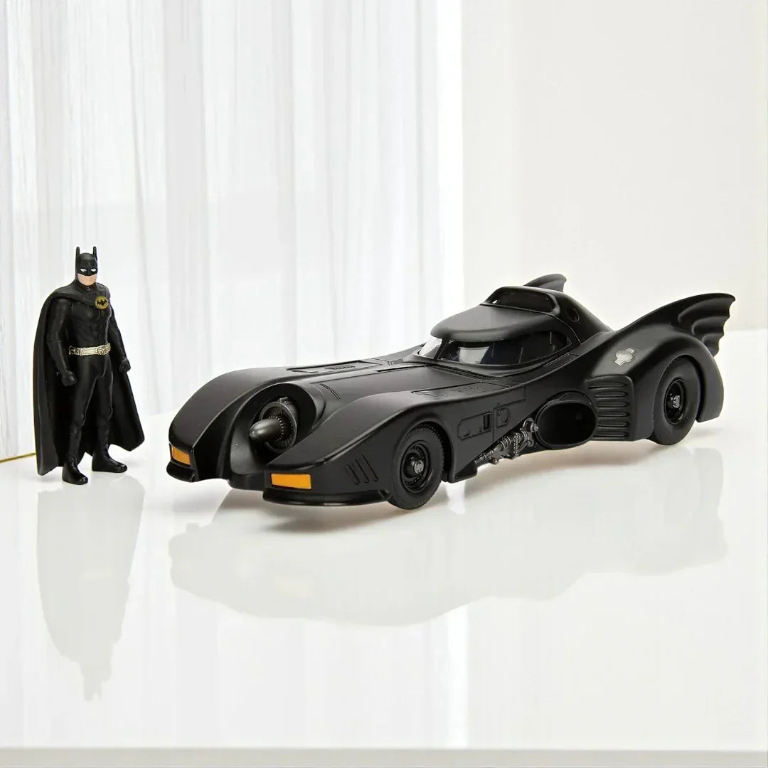 Joy Junction 1:24 Scale 1989 Batmobile Diecast Alloy Car Model – Black Finish | -Go Lights & Sound, Spray Effect, Shock Absorption (JJ211)