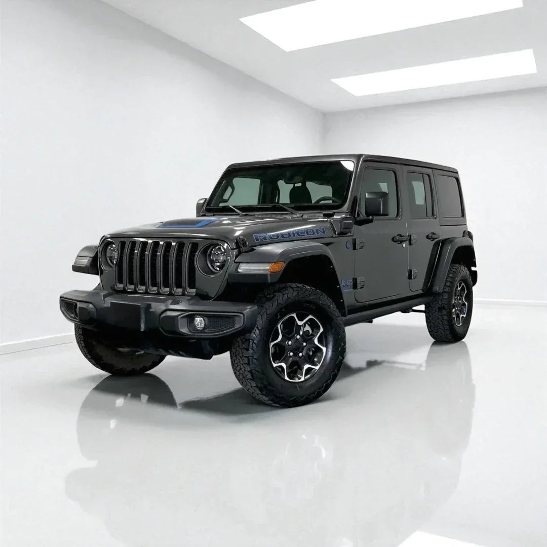 Rastar 1:24 Jeep Wrangler Rubicon 4xe Die-Cast Model – Black | Openable Doors (64610)