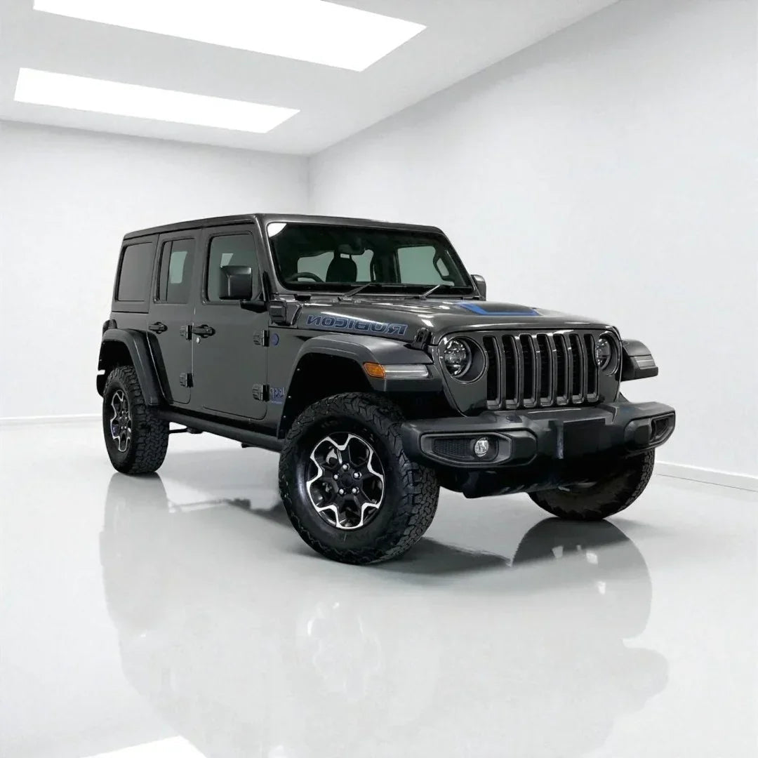 Rastar 1:24 Jeep Wrangler Rubicon 4xe Die-Cast Model – Black | Openable Doors (64610)